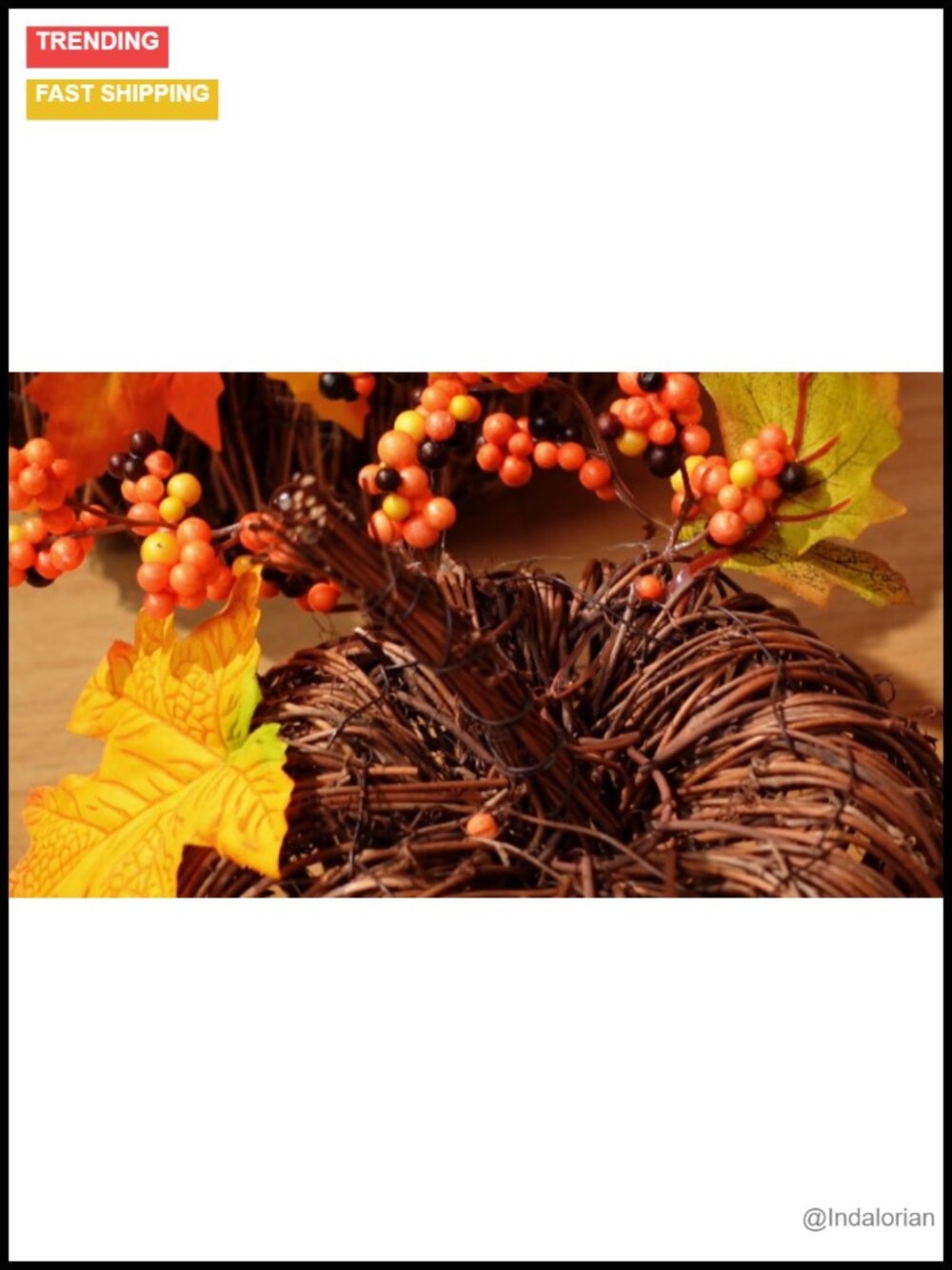 Wicker Rattan Pumpkin 3-Tier Stackable Fall Decor Set - Picture 6 of 6